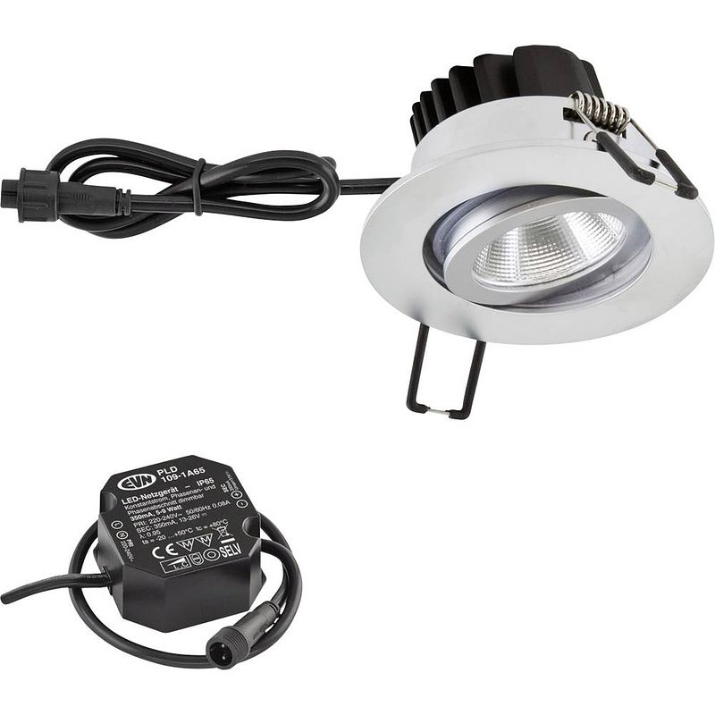 Foto van Evn pc650n61502 evn led-inbouwlamp led led vast ingebouwd 6 w chroom