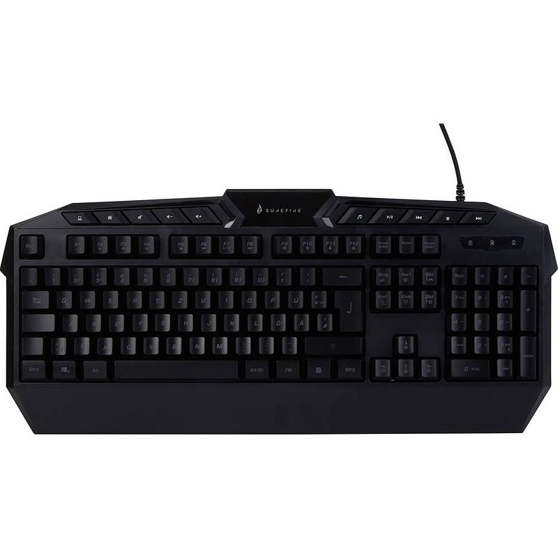 Foto van Surefire gaming kingpin rgb gaming-toetsenbord kabelgebonden, usb verlicht qwertz, duits, windows zwart
