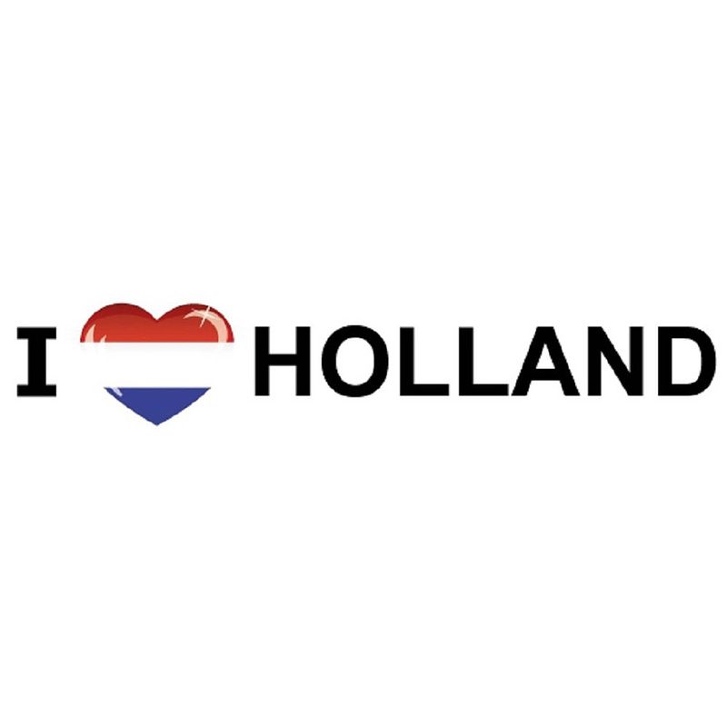 Foto van Set van 10x stuks landenkoffer/bumper stickers i love holland - feeststickers