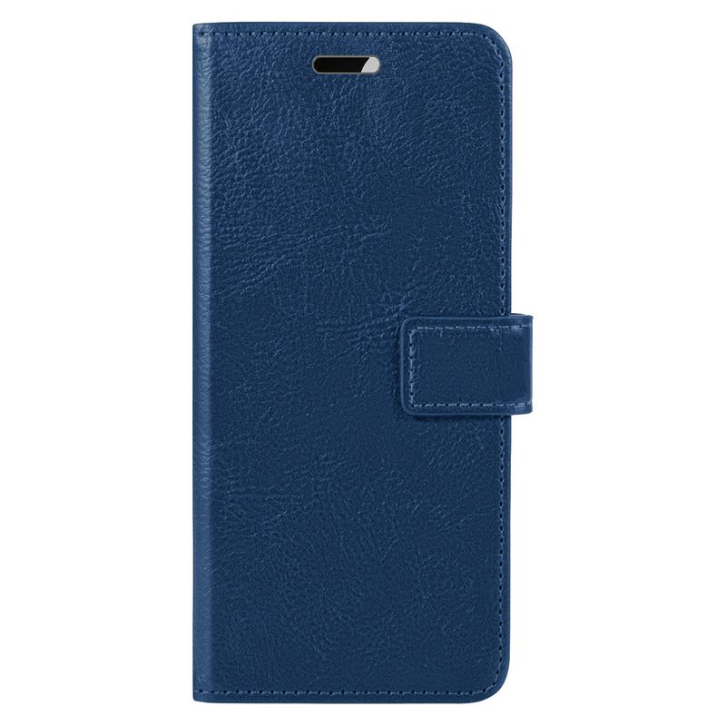 Foto van Basey samsung galaxy s22 ultra hoesje book case kunstleer cover hoes - donkerblauw