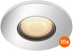 Foto van Philips hue adore badkamerinbouwspot white ambiance 10-pack