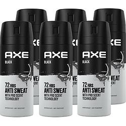 Foto van Axe antitranspirant spray black 6 x 150ml aanbieding bij jumbo | 30% korting