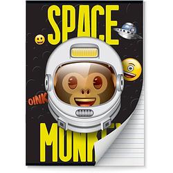 Foto van Emoji - space monkey schriften lijn a4 - 2 stuks