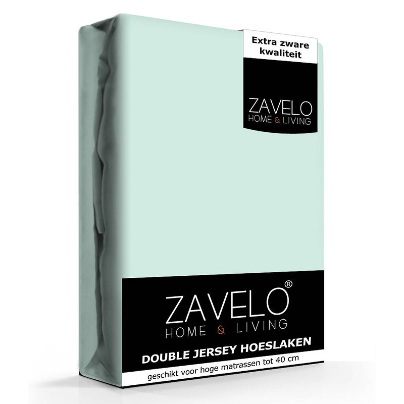 Foto van Zavelo double jersey hoeslaken pastel blauw-lits-jumeaux (180x200 cm)