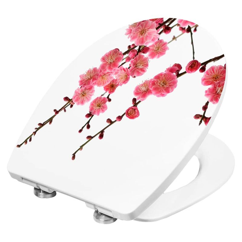 Foto van Cornat toiletbril met soft-close cherry blossom thermoplastic