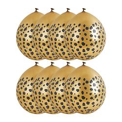 Foto van Ballonnen leopard - goud - set van 8