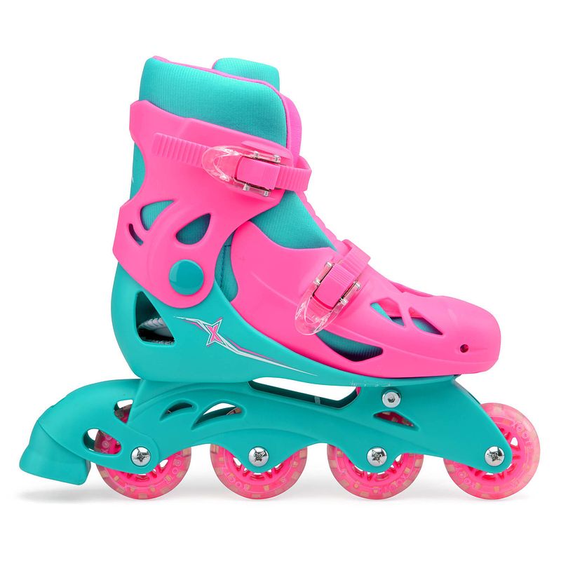 Foto van Xootz inlineskates meisjes roze/turquoise maat 28-31