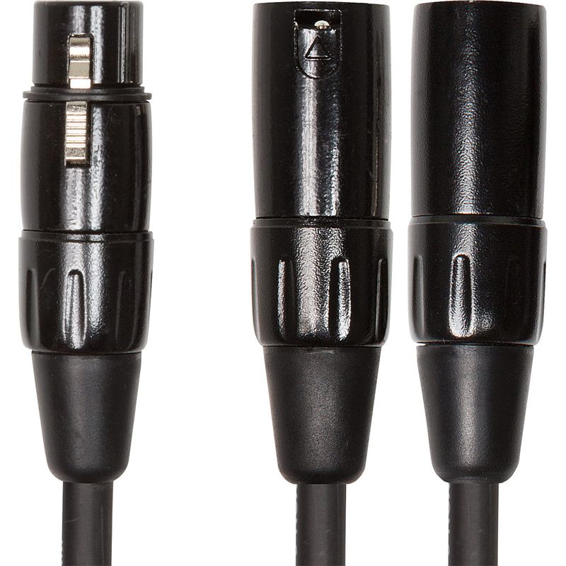 Foto van Roland rcc-yc-xf2xm black series xlr female - 2x xlr male 15 cm