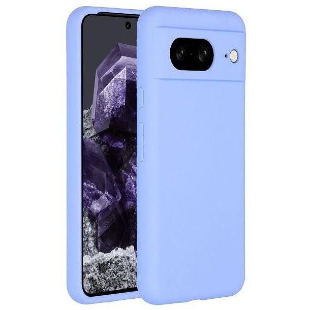 Foto van Accezz liquid silicone backcover google pixel 8 telefoonhoesje paars