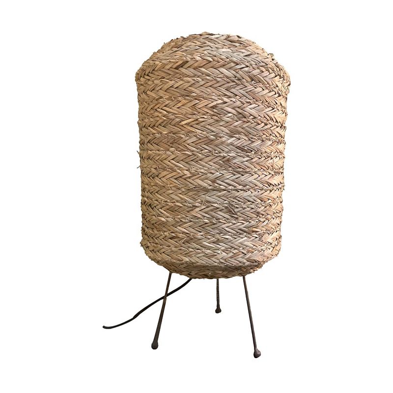 Foto van Dknc - lamp - zeegras - 28x28x58cm - beige