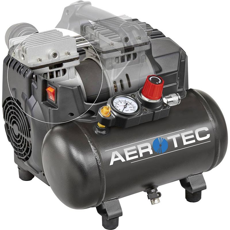 Foto van Aerotec supersil 6 pneumatische compressor 6 l 8 bar