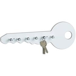 Foto van Sleutelrekje sleutelvorm wit 35 cm - sleutelkastjes