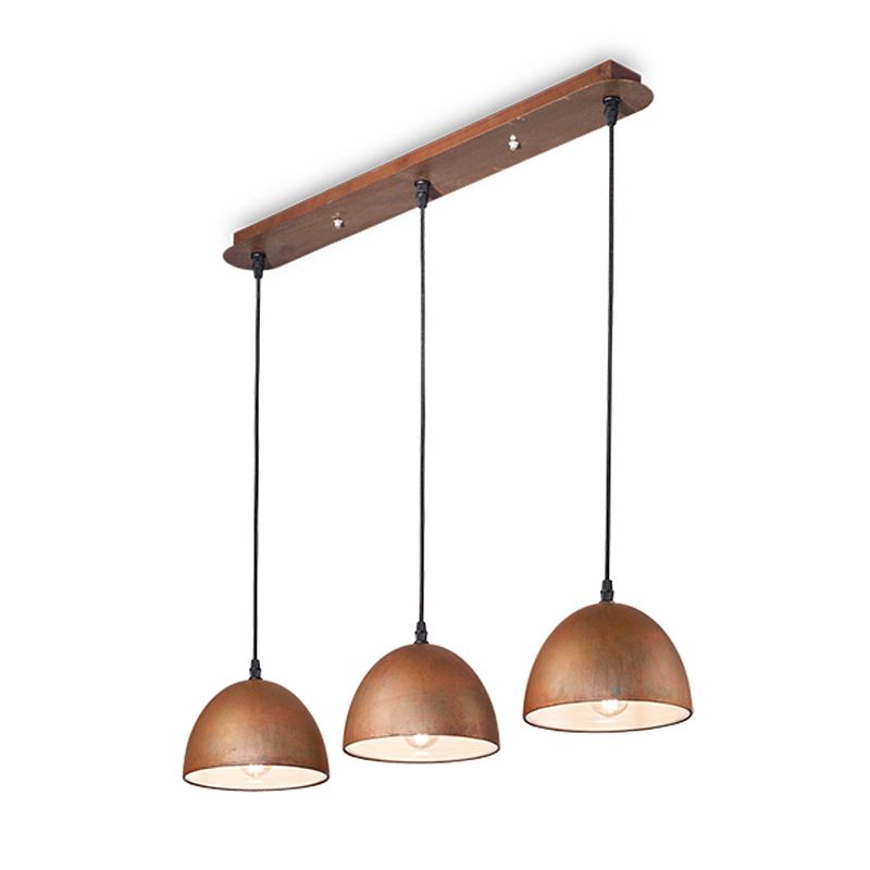 Foto van Ideal lux - folk - hanglamp - metaal - e27 - bruin