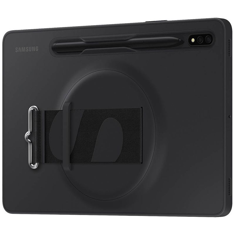 Foto van Samsung strap cover voor tab s8 tablethoesje zwart