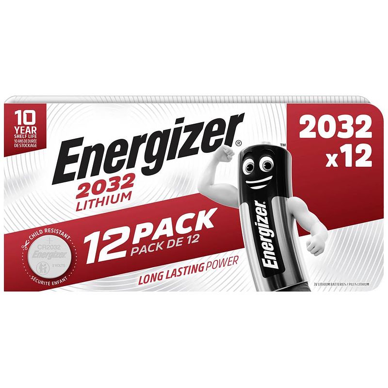 Foto van Cr2032 knoopcel lithium 3 v 240 mah energizer 12 stuk(s)