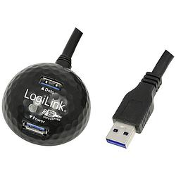 Foto van Logilink usb-kabel usb 3.2 gen1 (usb 3.0 / usb 3.1 gen1) usb-a stekker, usb-a bus 1.50 m zwart cu0035