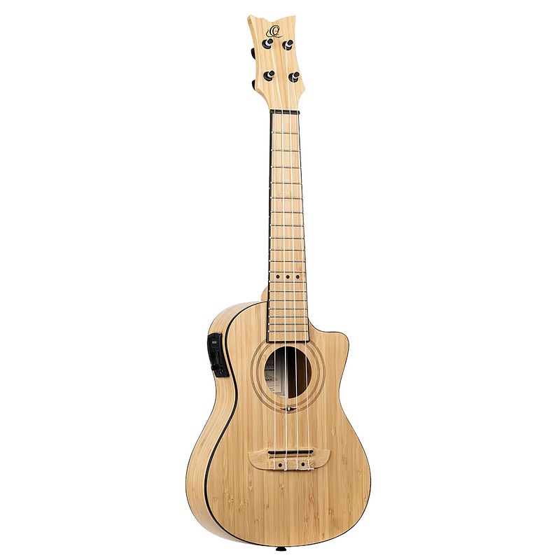 Foto van Ortega runab-cc bamboo series concert size ukulele natural e/a concert ukelele met gigbag