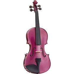 Foto van Stentor sr1401 harlequin 1/2 raspberry pink akoestische viool inclusief koffer en strijkstok