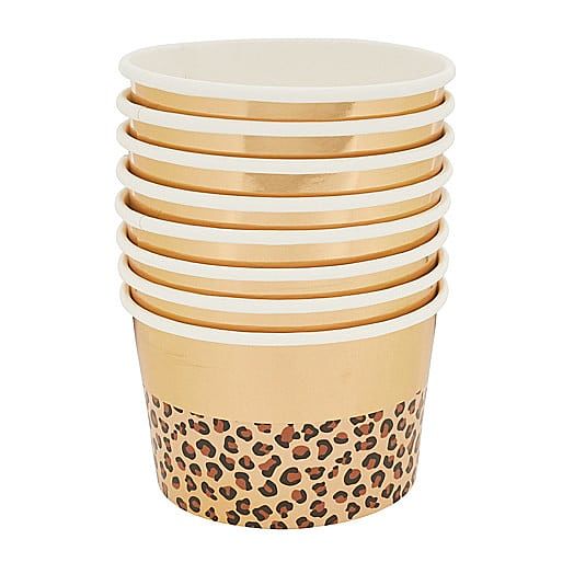 Foto van Snack cup leopard - set van 8