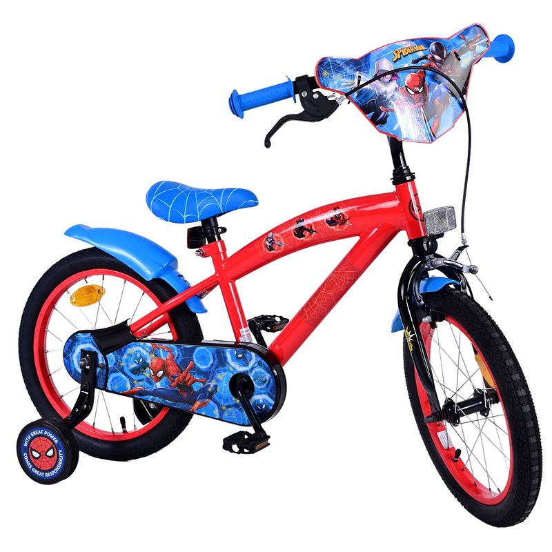 Foto van Spider-man kinderfiets - jongens - 16 inch - rood