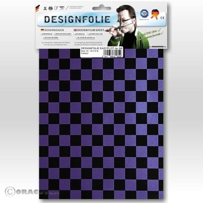 Foto van Oracover 95-056-071-b designfolie easyplot fun 4 (l x b) 300 mm x 208 mm parelmoer, lila, zwart