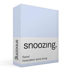 Foto van Snoozing - flanel - hoeslaken - extra hoog - 180x210/220 - hemel