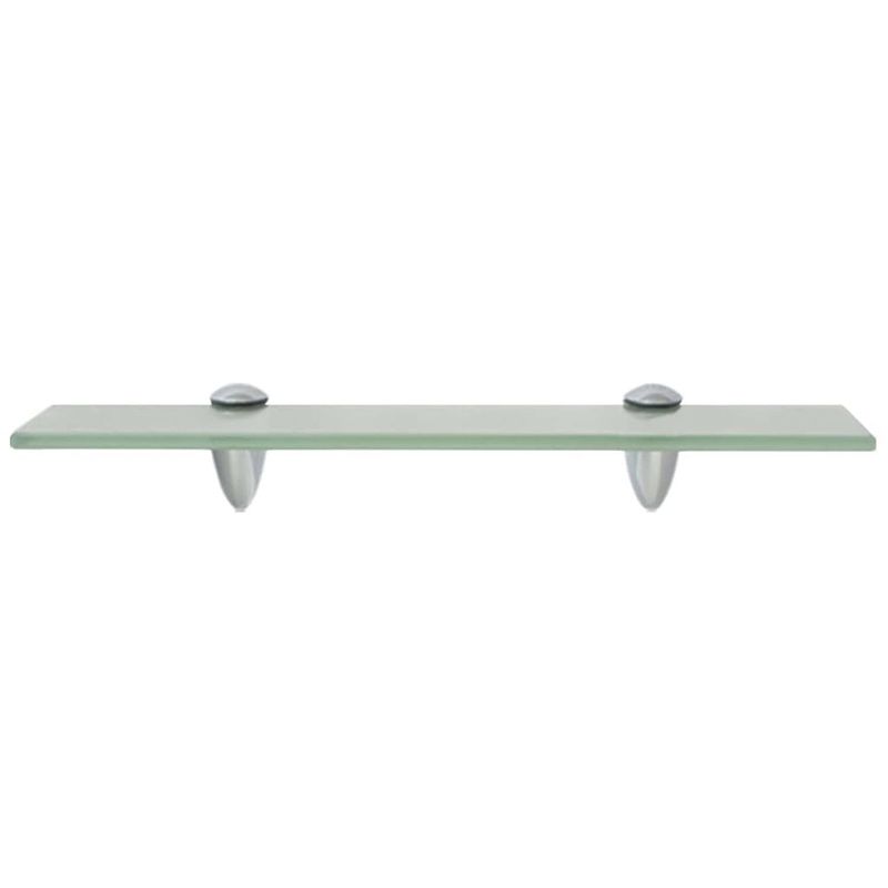 Foto van The living store zwevende plank - glas - 40 x 10 cm - matglas - 10 kg