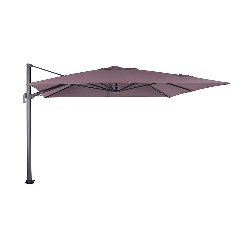 Foto van Garden impressions hawaii big pole zweefparasol 350x350 cm - frame donker grijs - doek koper