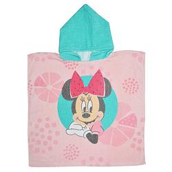 Foto van Disney badponcho minnie mouse 100 cm katoen mintgroen/roze