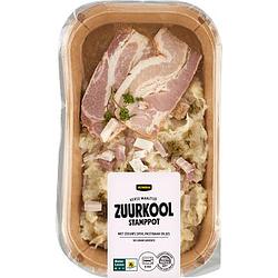 Foto van Jumbo verse maaltijd zuurkool stamppot met zeeuws spek 450g