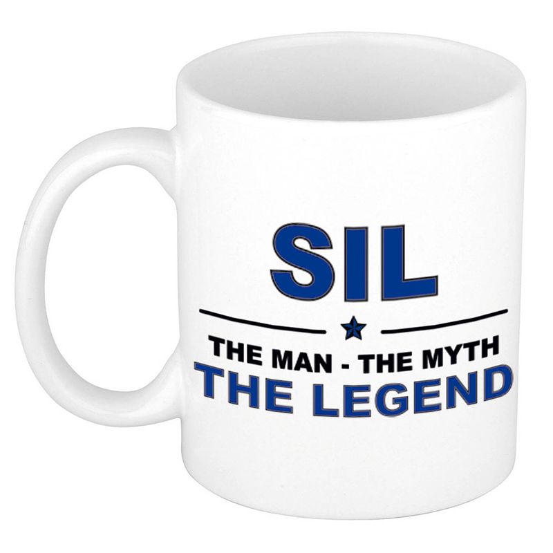 Foto van Sil the man, the myth the legend cadeau koffie mok / thee beker 300 ml - naam mokken