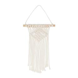 Foto van Quvio wandkleed macrame - katoen - beige