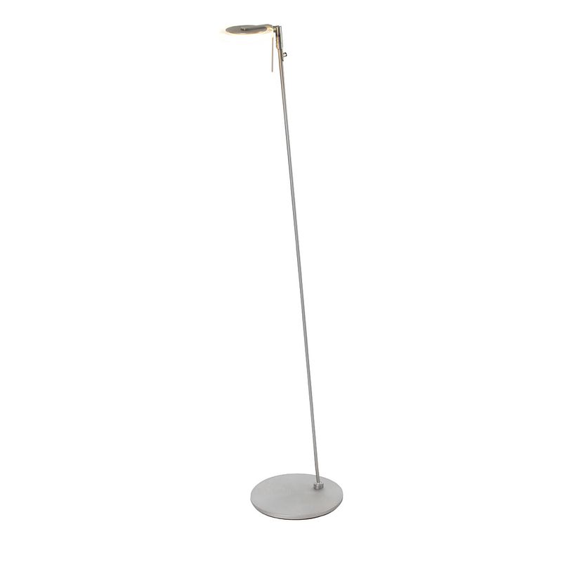 Foto van Moderne vloerlamp - steinhauer - glas - modern - led - l: 48cm - voor binnen - woonkamer - eetkamer - zilver