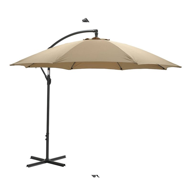 Foto van Garden impressions athene zweefparasol ø300 cm taupe