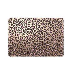 Foto van 8x tafel placemats/onderleggers met bronzen panterprint 30 x 45 cm - placemats