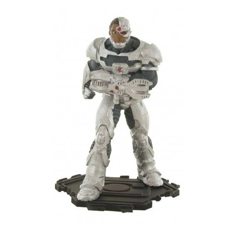 Foto van Comansi speelfiguur justice league - cyborg 9 cm wit