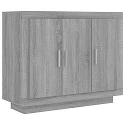 Foto van Vidaxl dressoir 92x35x75 cm bewerkt hout grijs sonoma eikenkleurig