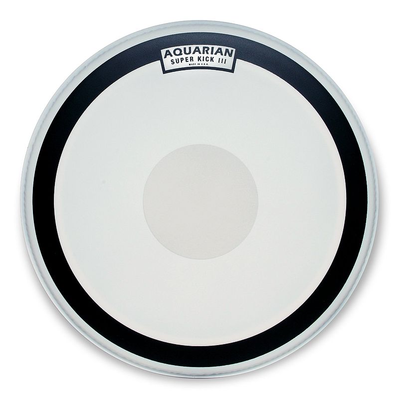 Foto van Aquarian 20 inch super kick iii wit bassdrumvel