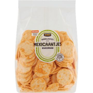 Foto van Jumbo borrelzoutjes mexicaantjes kaassmaak 150g