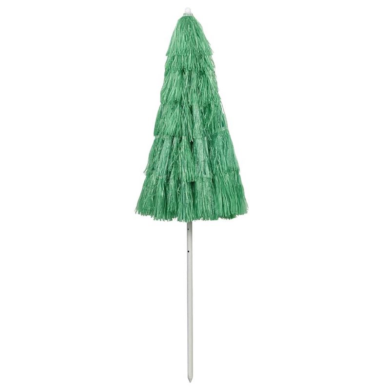 Foto van The living store hawaï parasol groen - 215 cm hoogte - 240 cm booglengte - uv-bestendig