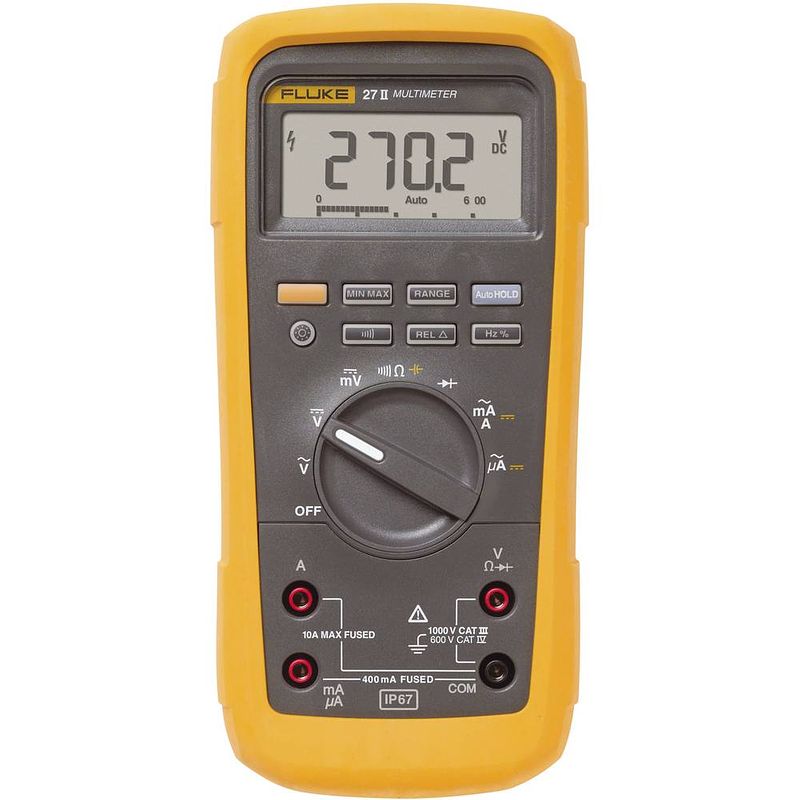 Foto van Fluke 27ii/eur multimeter digitaal waterbestendig (ip67) cat iii 1000 v, cat iv 600 v weergave (counts): 6000