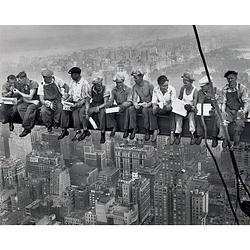 Foto van Pyramid lunch on a skyscraper poster 50x40cm