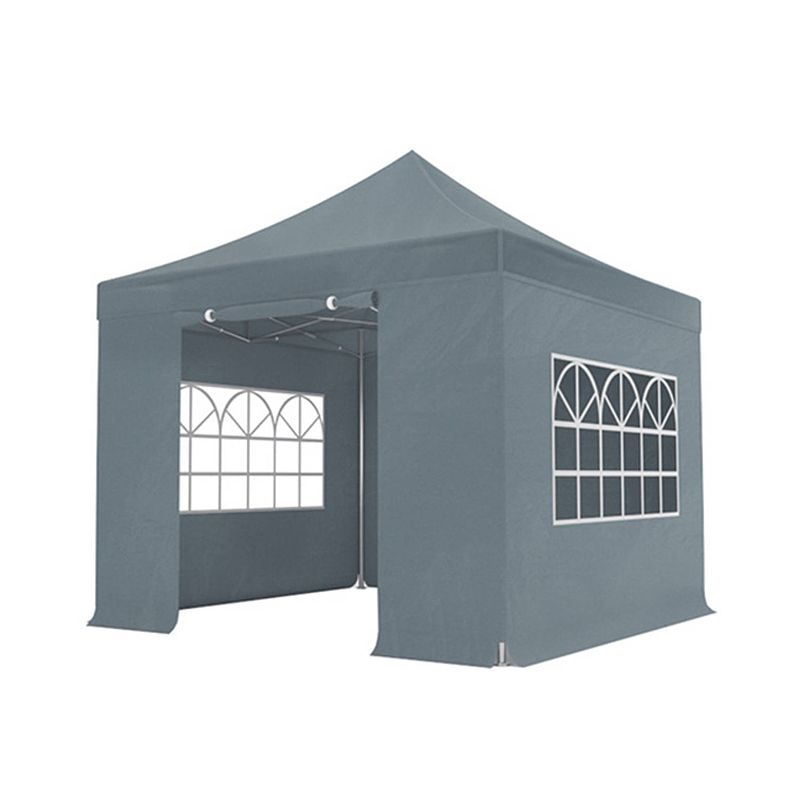 Foto van Easy up 3x3m grijs 40mm (aluminium buizen) semi prof partytent opvouwbaar