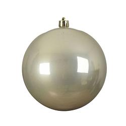 Foto van Decoris kerstbal - groot formaat - d14 cm - licht champagne - plastic - kerstbal