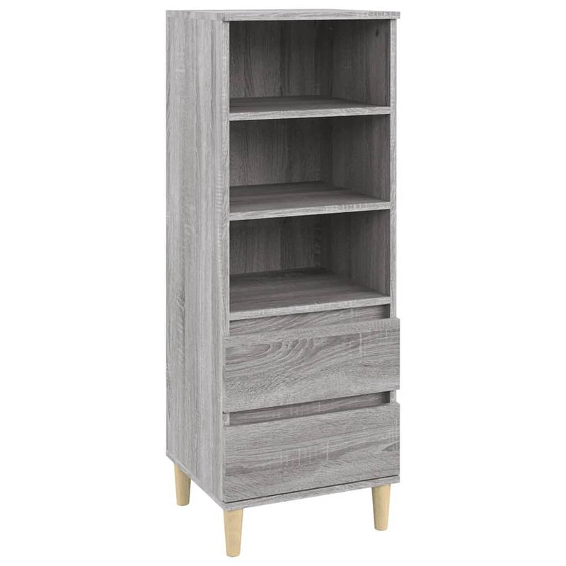 Foto van Vidaxl hoge kast 40x36x110 cm bewerkt hout grijs sonoma