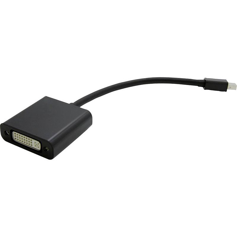 Foto van Value mini-displayport / dvi adapterkabel mini displayport stekker, dvi-d 24+1-polige bus 0.15 m zwart 12.99.3128 displayport-kabel