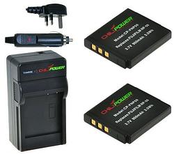 Foto van 2 x np-50 accu's voor fujifilm - charger kit + car-charger - uk version