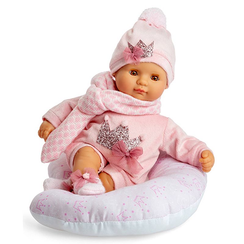 Foto van Berjuan babypop met accessoires junior 34 cm roze 7-delig