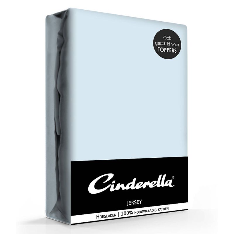 Foto van Cinderella jersey hoeslaken sky blue-80/90 x 200 cm