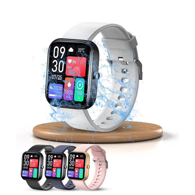 Foto van Homezie smartwatch android & ios gps waterdicht stappenteller saturatiemeter